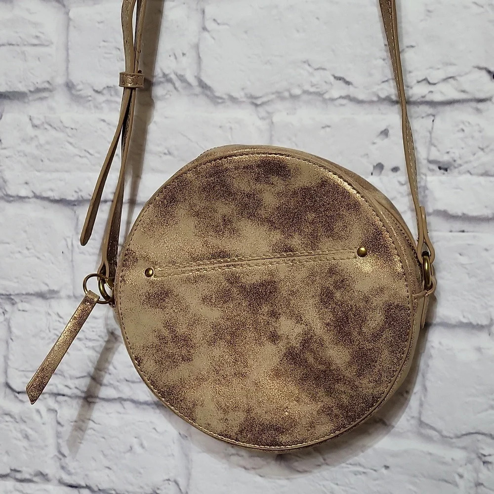 Round Shoulder‎ Crossbody Adjustable Strap Universal Thread Goldish Copperish